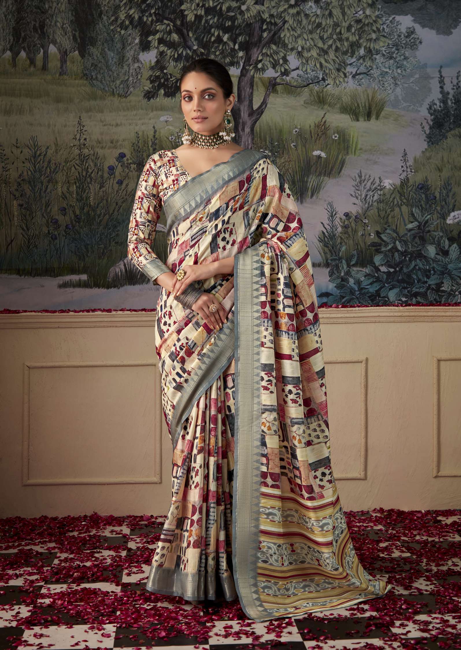 Rajpath Shimoni Latest Printed Handloom Silk Saree