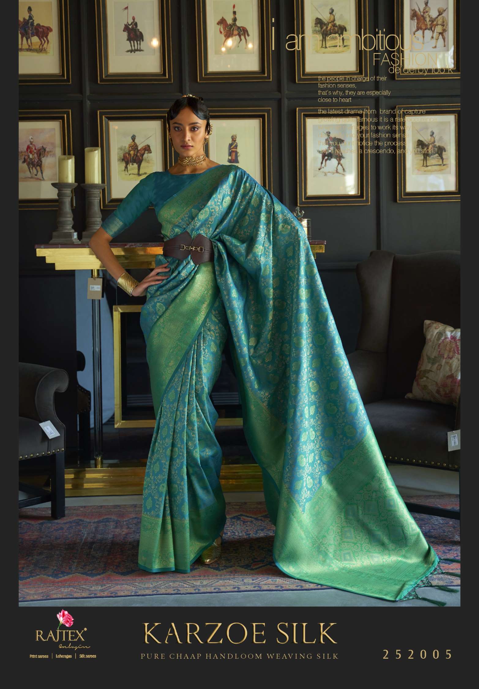 Rajtex Karzoe Pure Chaap Handloom Weaving Silk Sarees