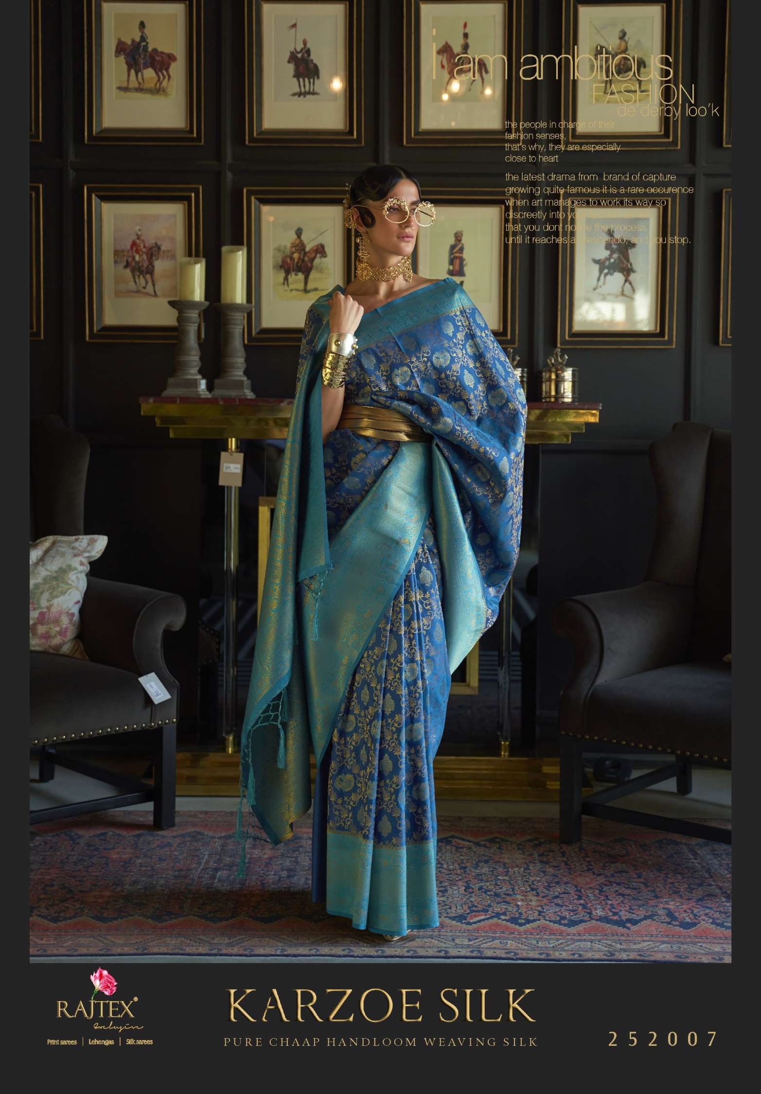 Rajtex Karzoe Pure Chaap Handloom Weaving Silk Sarees