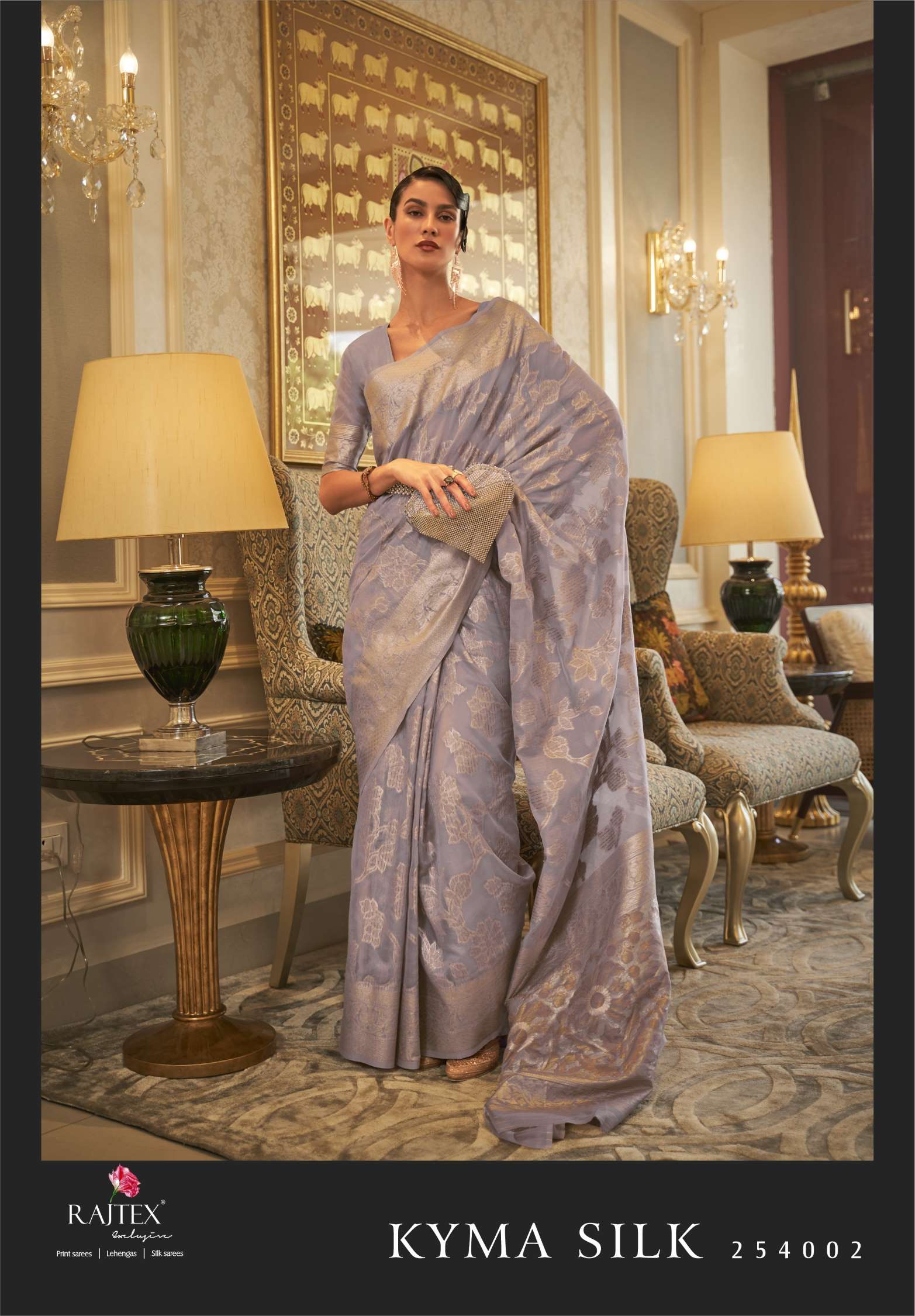 Rajtex Kyma Modal Handloom Zari Weaving Silk Sarees