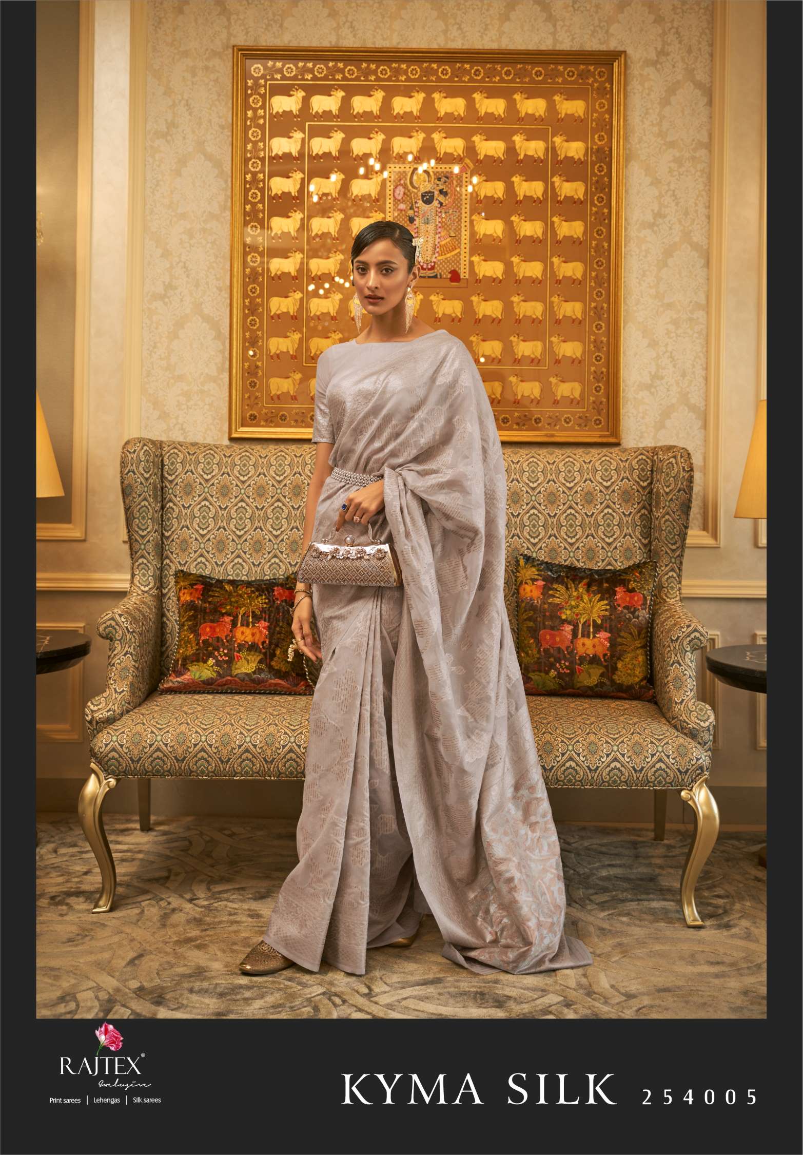 Rajtex Kyma Modal Handloom Zari Weaving Silk Sarees