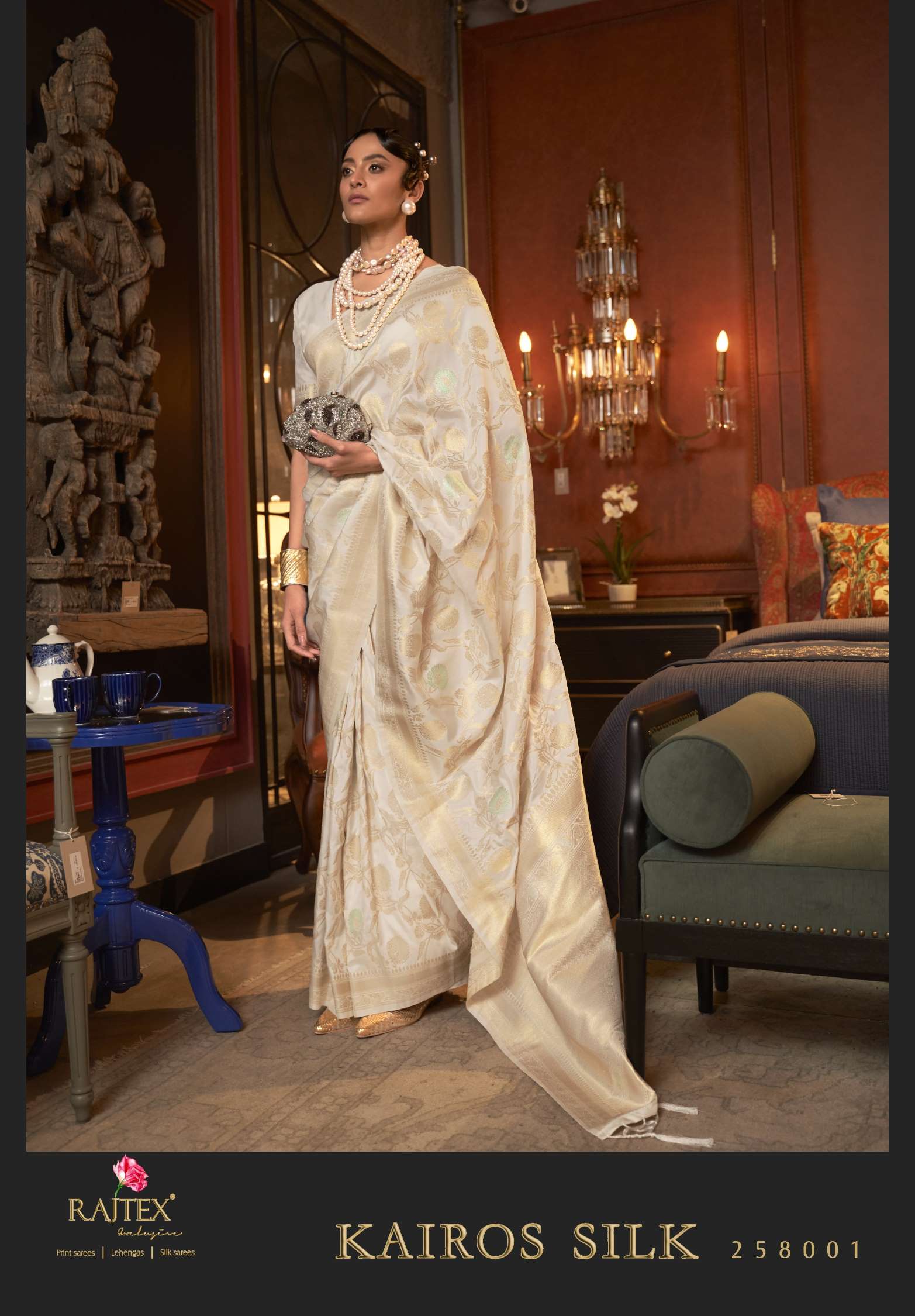 Rajtex Kairos Handloom Zari Weaving Silk Sarees