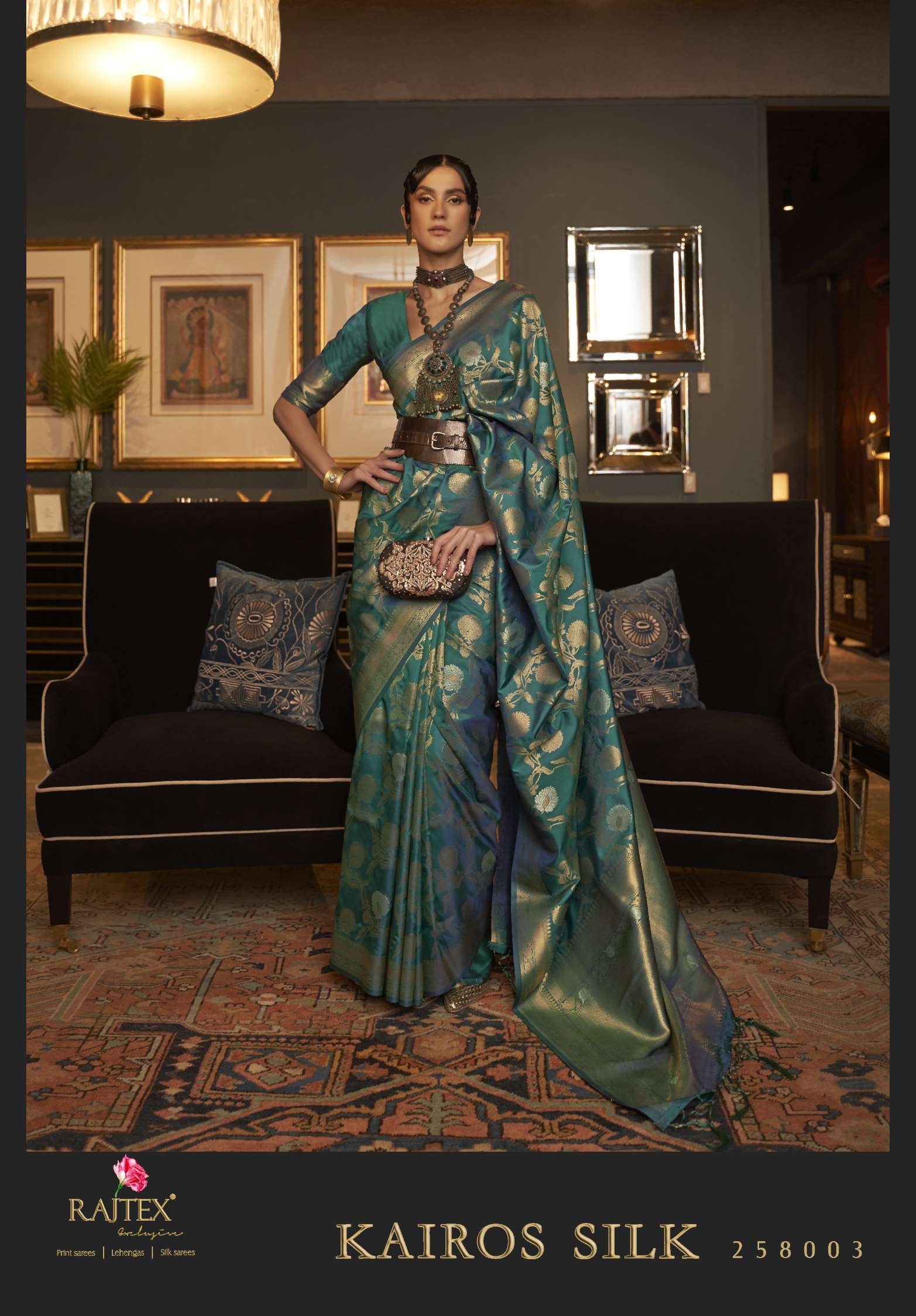 Rajtex Kairos Handloom Zari Weaving Silk Sarees