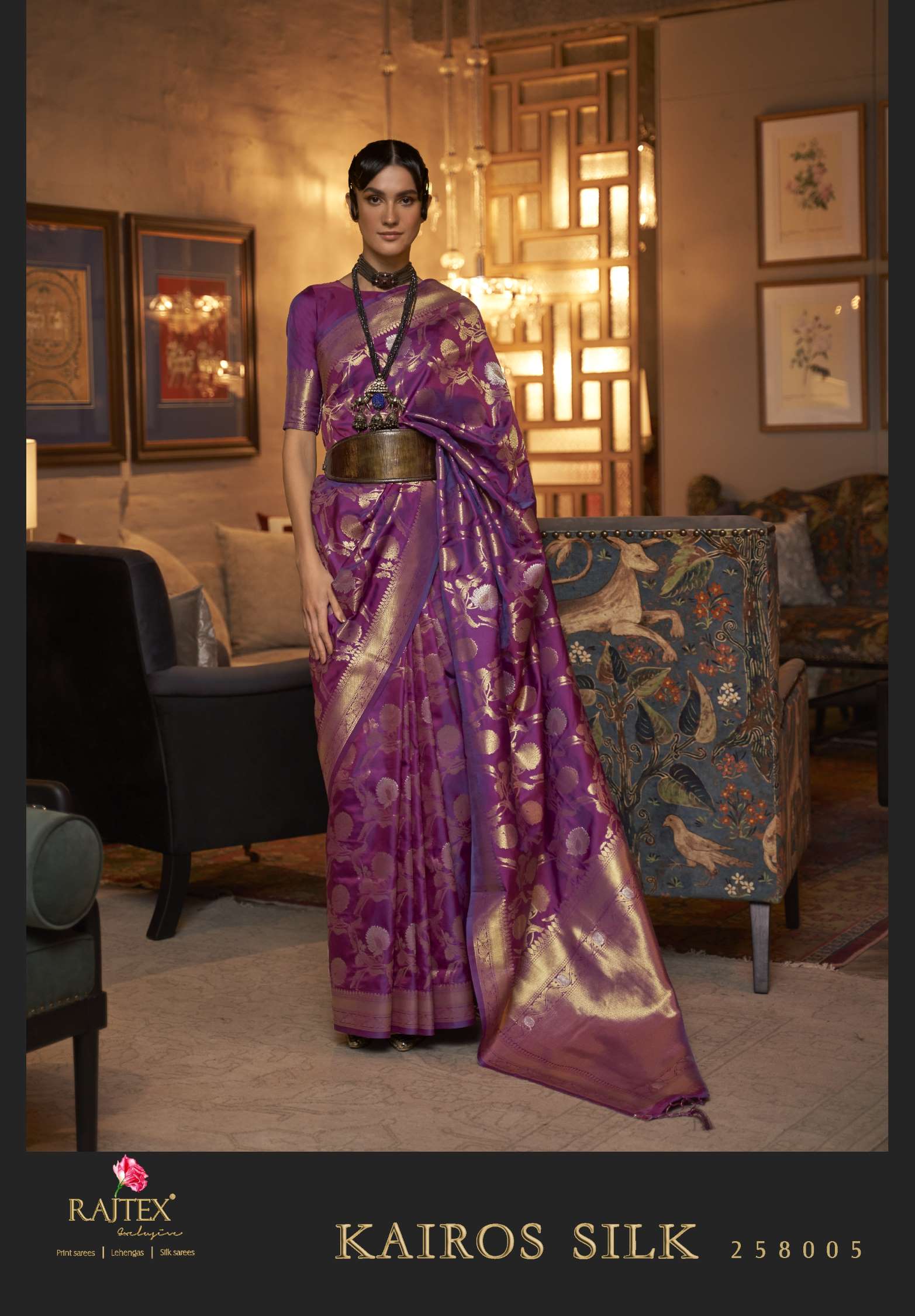 Rajtex Kairos Handloom Zari Weaving Silk Sarees