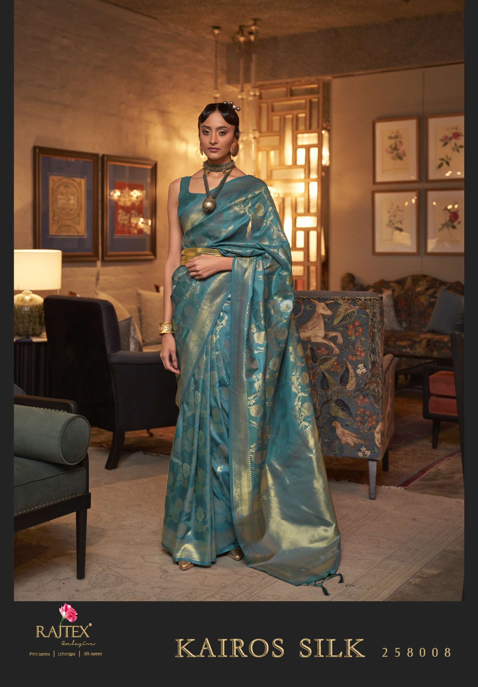 Rajtex Kairos Handloom Zari Weaving Silk Sarees