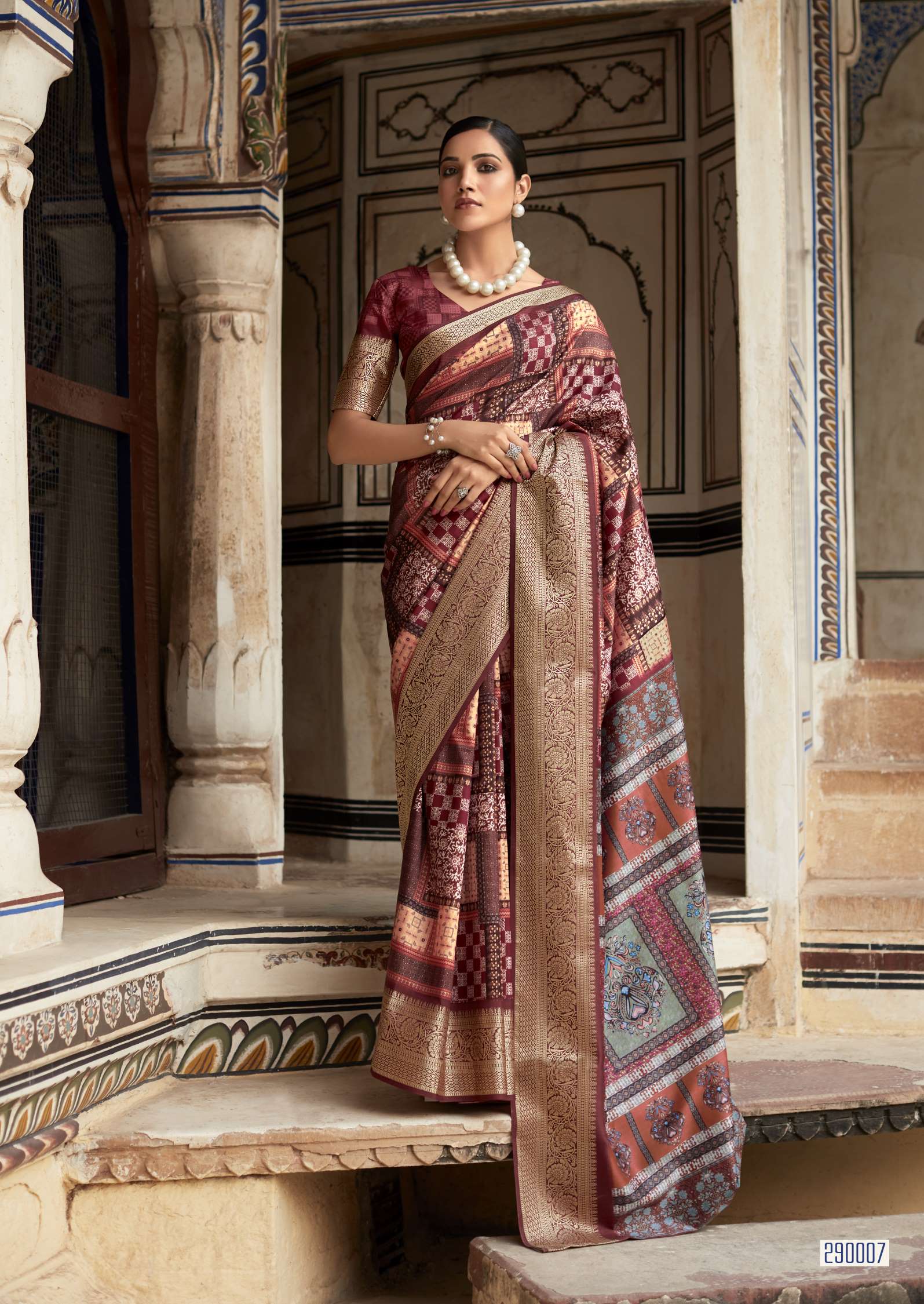 Rajpath Saaria Beautiful Printed Viscose Dola Silk Saree