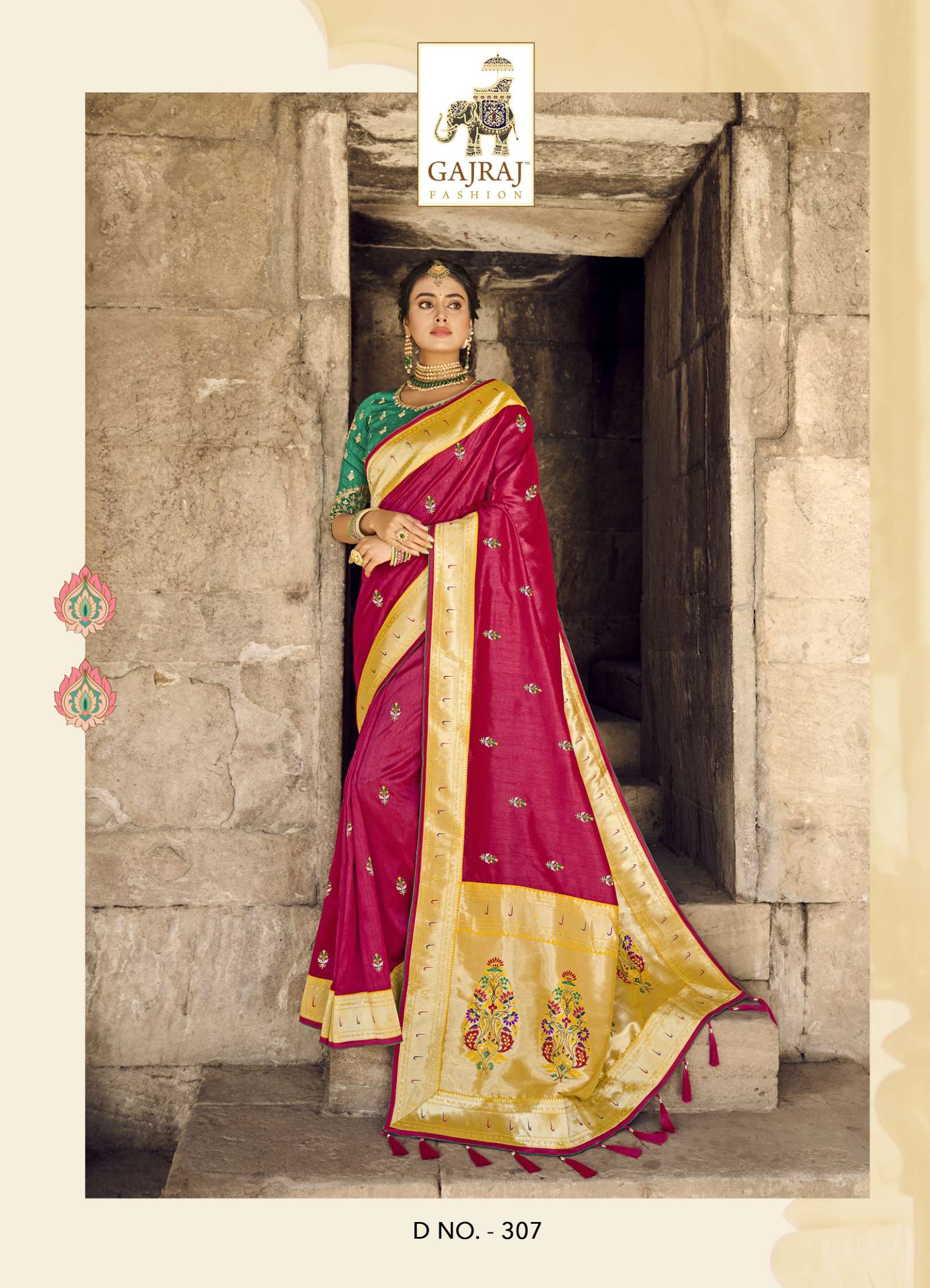 Sumshy Gajraj Fashion Latest Swaroski Pure Banarasi Silk Saree