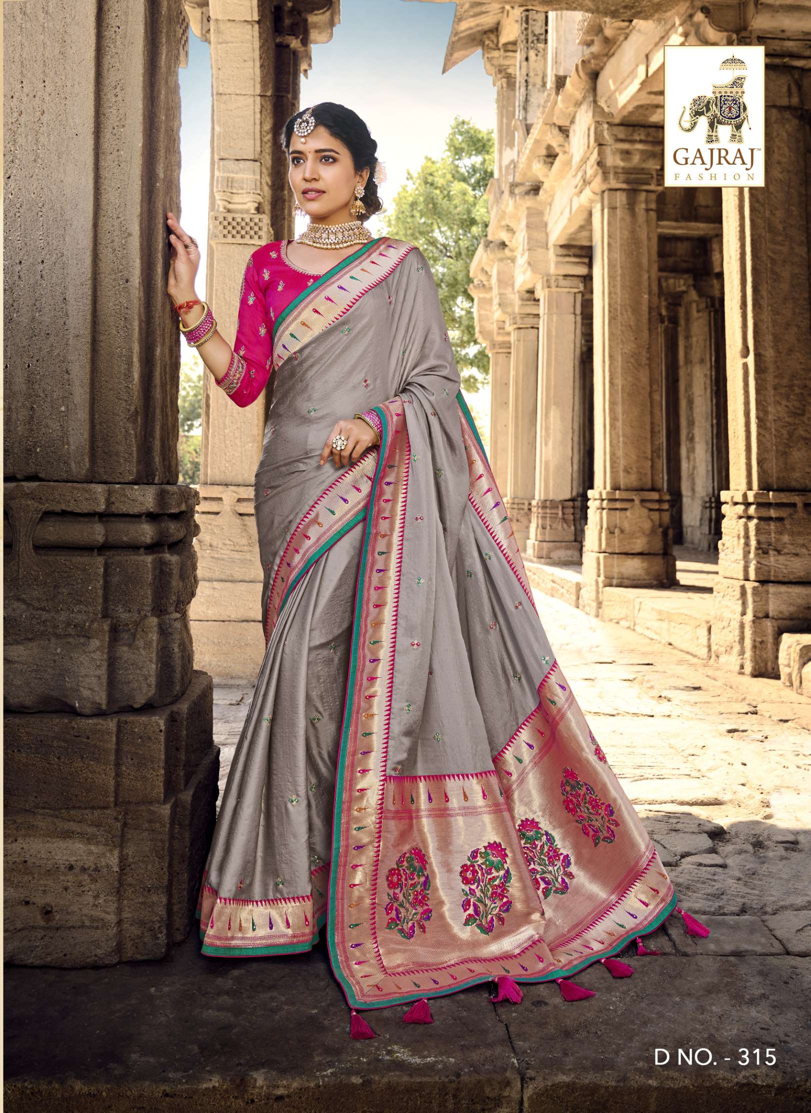 Sumshy Gajraj Fashion Latest Swaroski Pure Banarasi Silk Saree