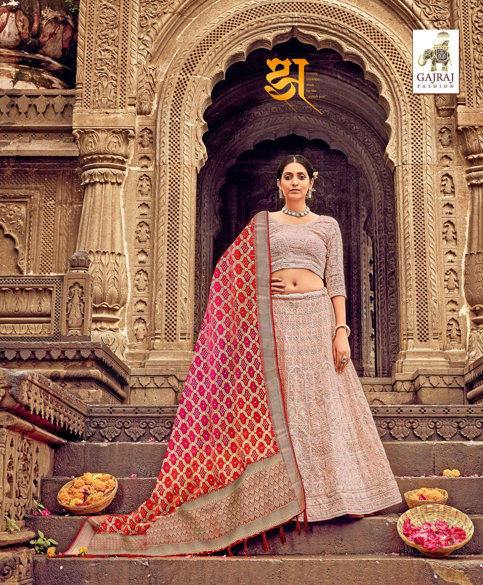 Sumshy Wedding Wear Embroidery Georgette Lehenga Choli