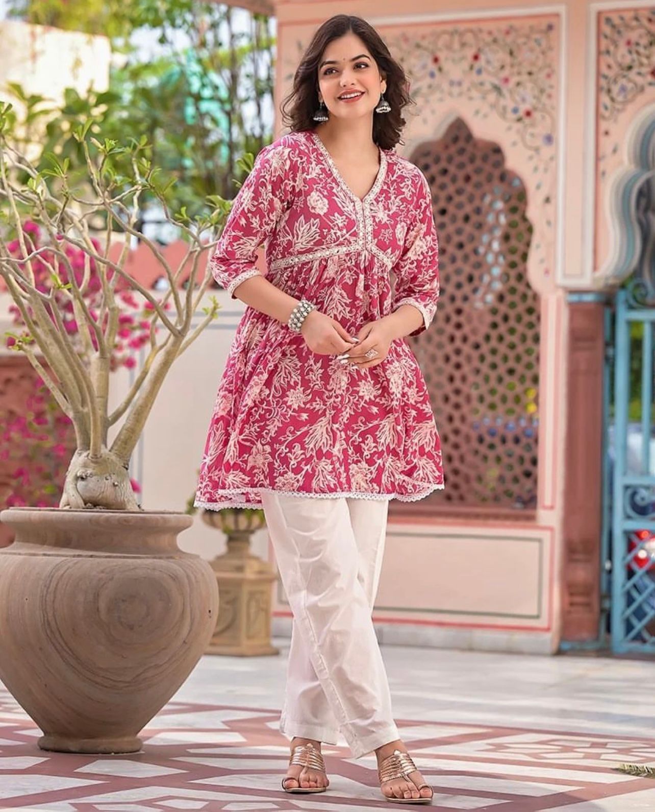 Sumshy Latest Ladies Digital Printed Rayon Short Kurtis