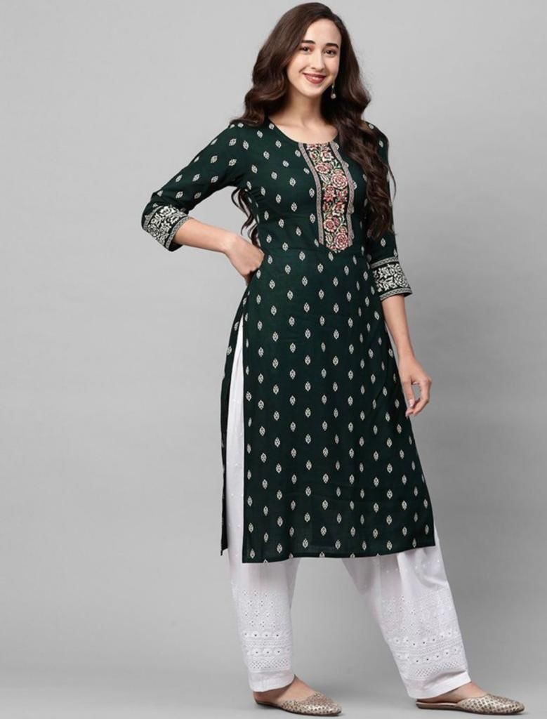 Sumshy Ladies Wear Printed Heavy Rayon Kurtis