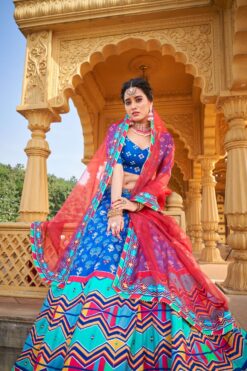 Sumshy Wedding Wear Printed Silk Lehenga Choli
