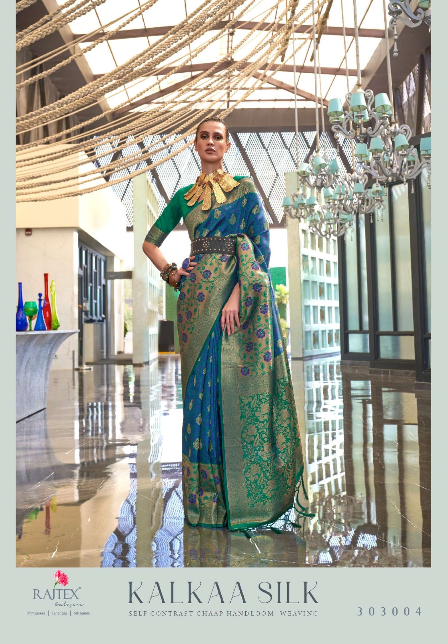 Rajtex Kalkaa Silk Wedding Wear Saree Handloom Weaving