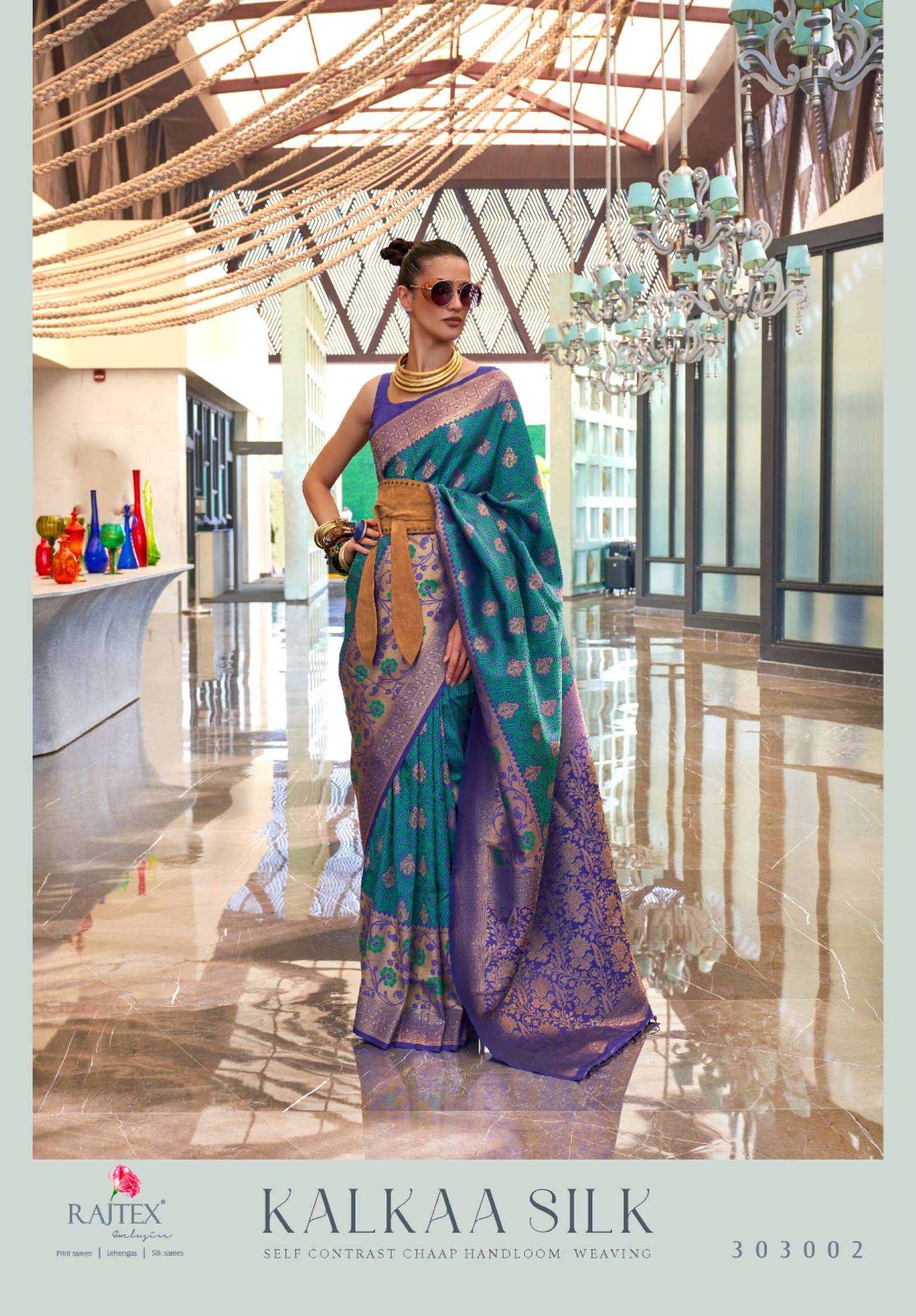 Rajtex Kalkaa Silk Wedding Wear Saree Handloom Weaving