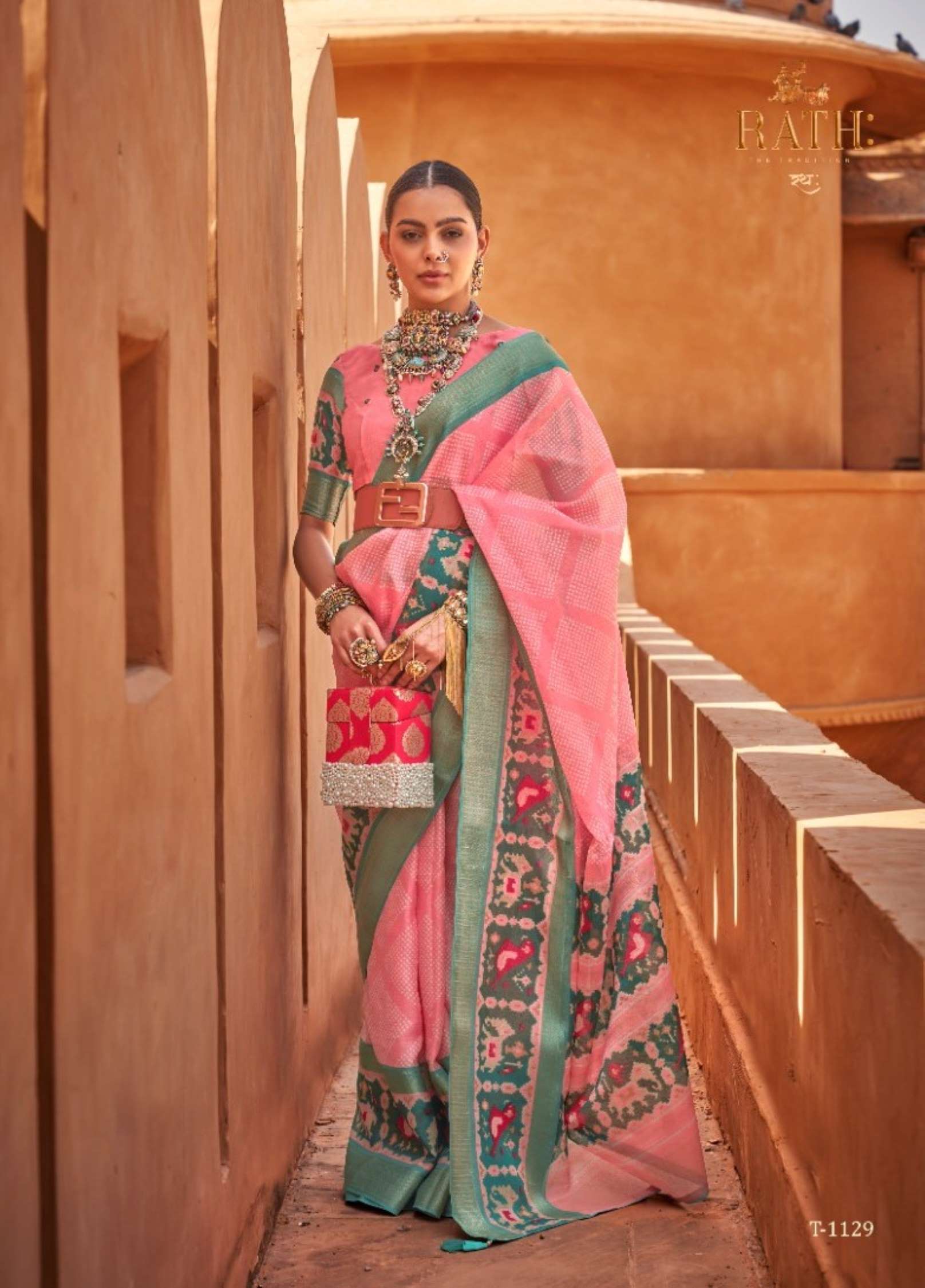 Rath Mrugnayani Designer Foil Print Cotton Silk Saree