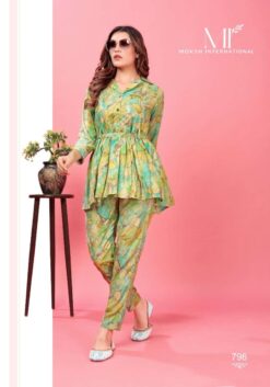 Moksh International Queen Premium Rayon Chanderi Co-ord Set