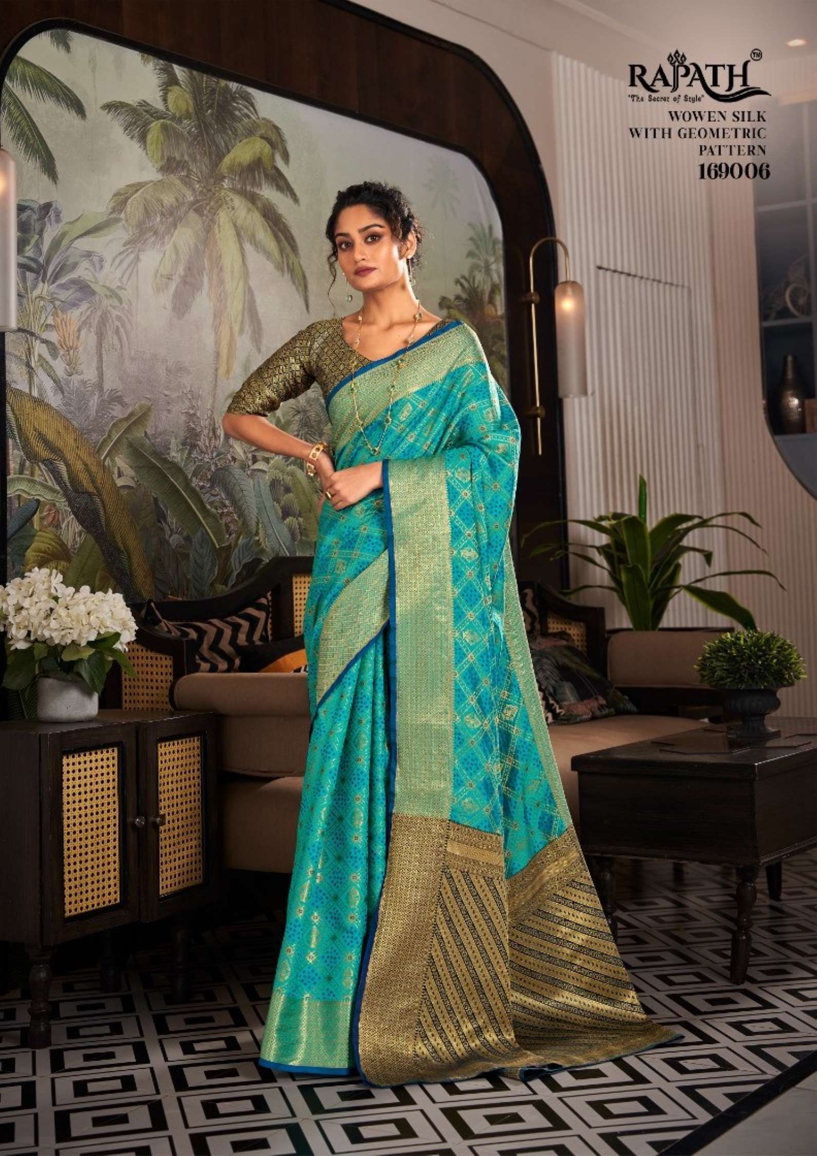 Rajpath Rangoon Handloom Patola Weaving Silk Saree