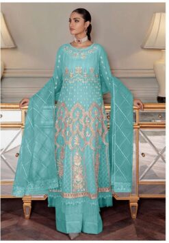 Sumshy Maryams Embroidery Heavy Butterfly Net Pakistani Dress