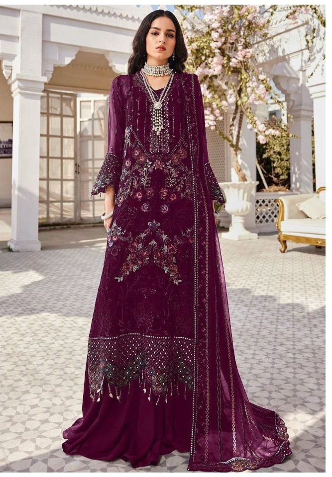 Sumshy Maryams Latest Heavy Faux Georgette Pakistani Dress
