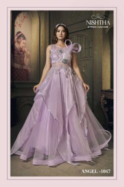 Nistha Angel Wedding Wear Jimichoo Net Designer Gown