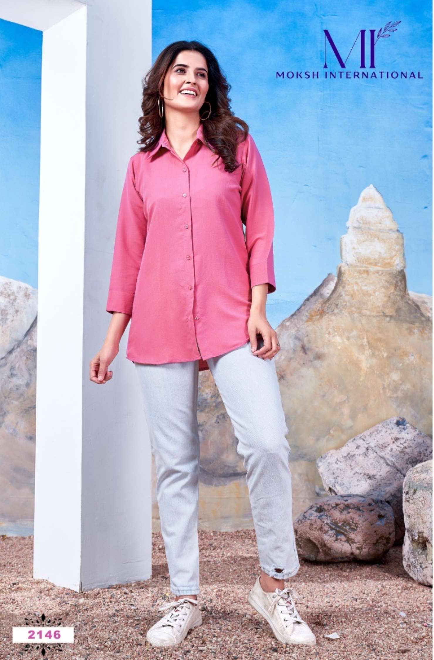 Sumshy Moksh International Maaza Cotton Plain Ladies Shirt