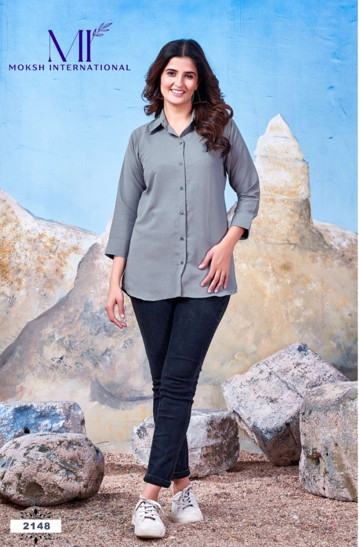 Sumshy Moksh International Maaza Cotton Plain Ladies Shirt