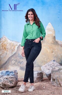 Sumshy Moksh International Maaza Cotton Plain Ladies Shirt