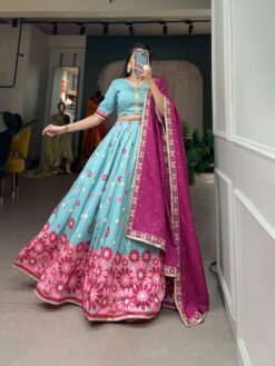 Sumshy Printed Vaishali Silk Lehenga Choli