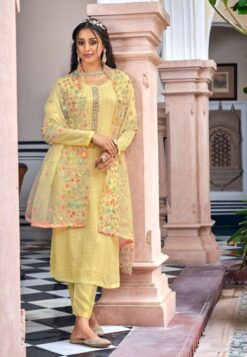 Sumshy Tiara Embroidery Faux Georgette Readymade Dress
