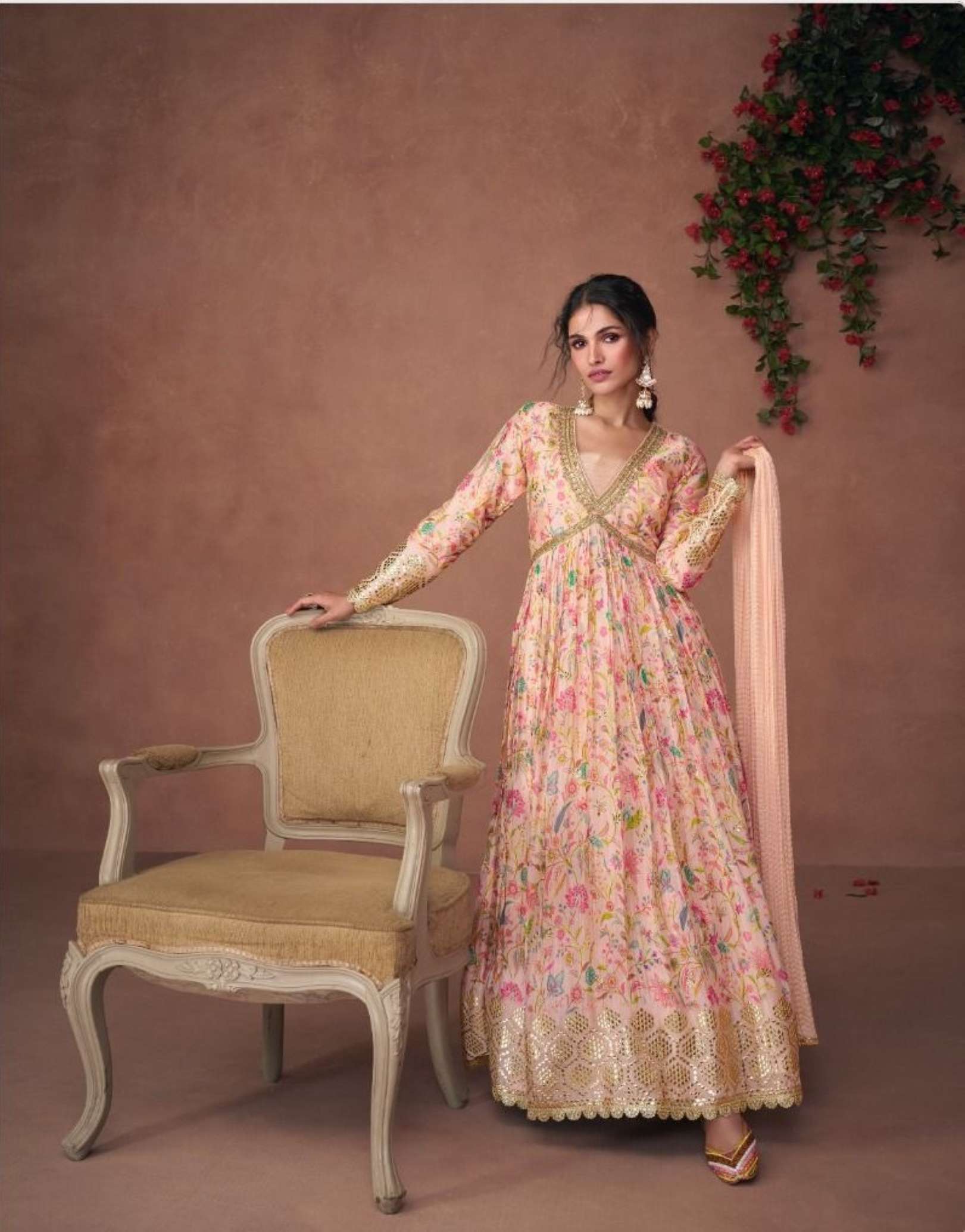 Sayuri Nooriat Designer Organza Silk Gown With Dupatta