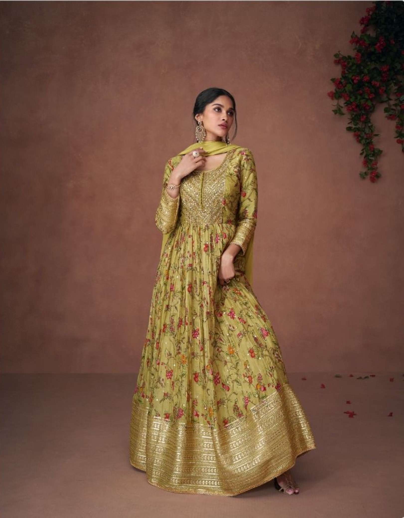 Sayuri Nooriat Designer Organza Silk Gown With Dupatta