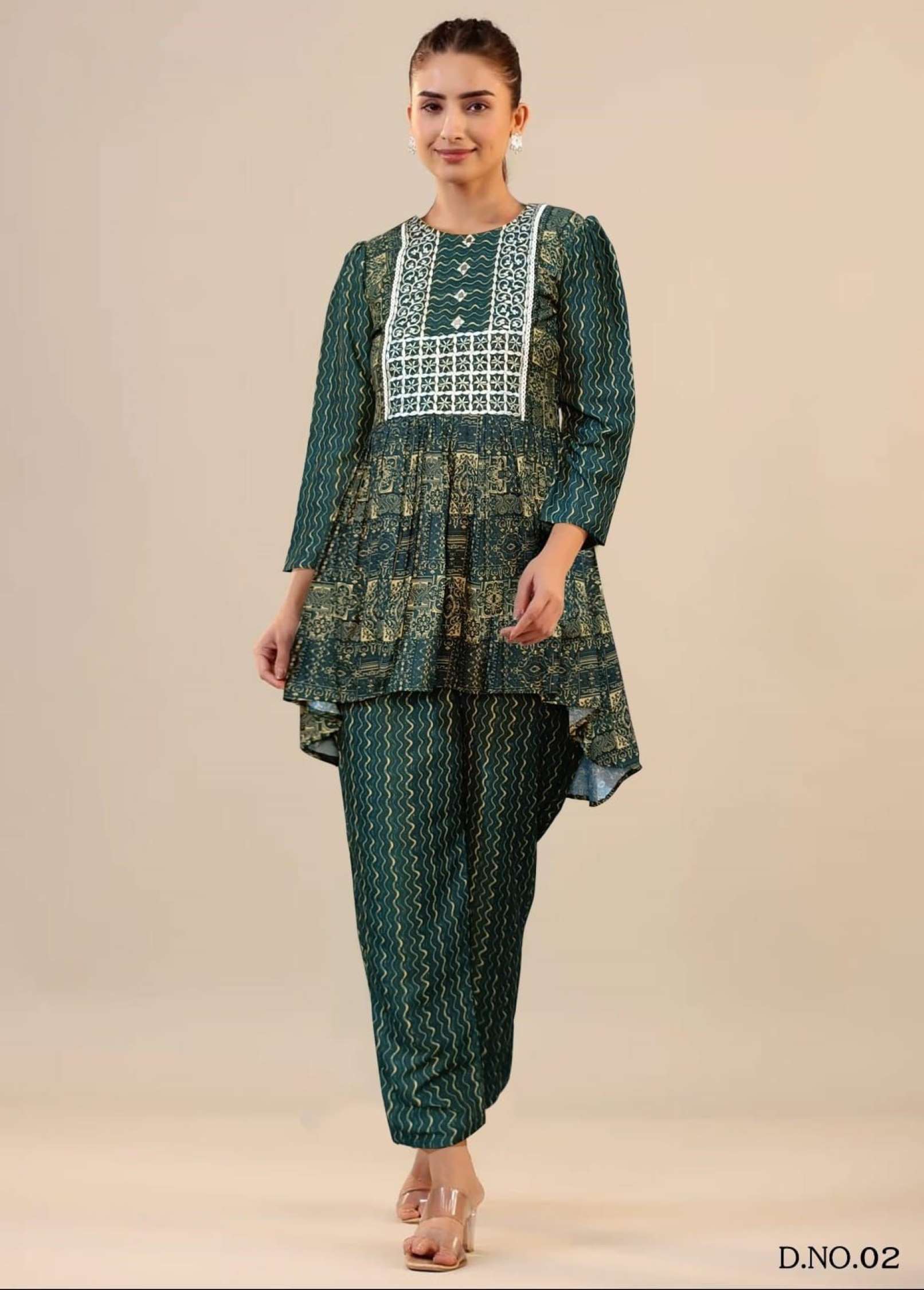 Sumshy Ladies Latest Printed Cotton Muslin Co-ord Set