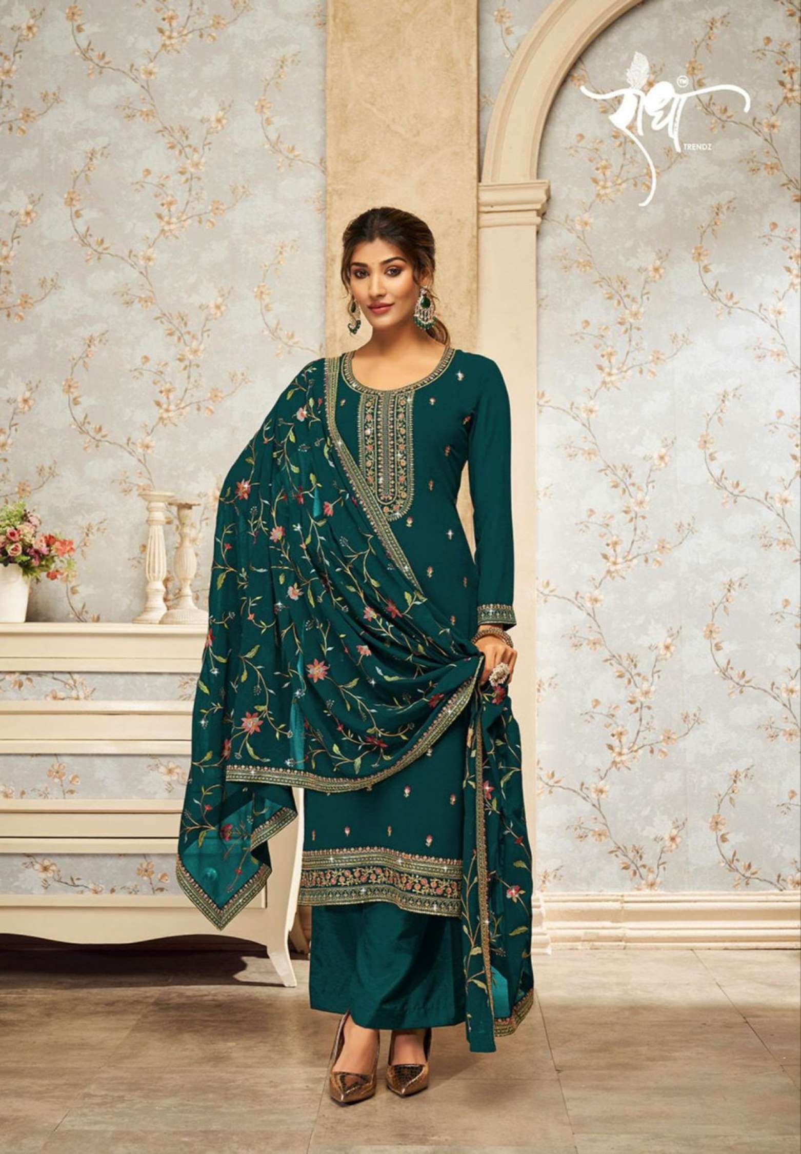 Radha Savariya Embroidery Georgette Readymade Dress