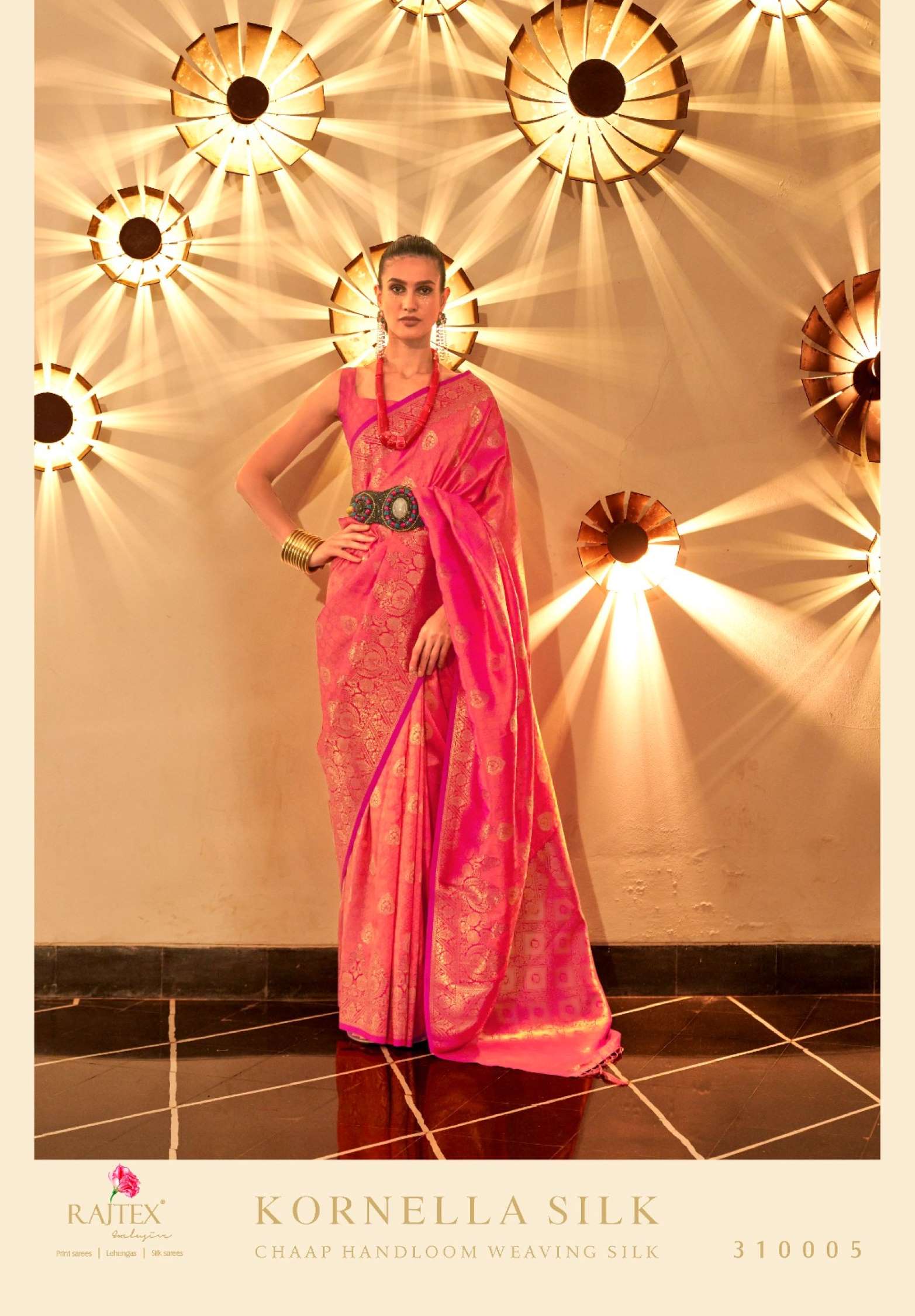 Rajtex Kornella Chaap Handloom Weaving Silk Saree