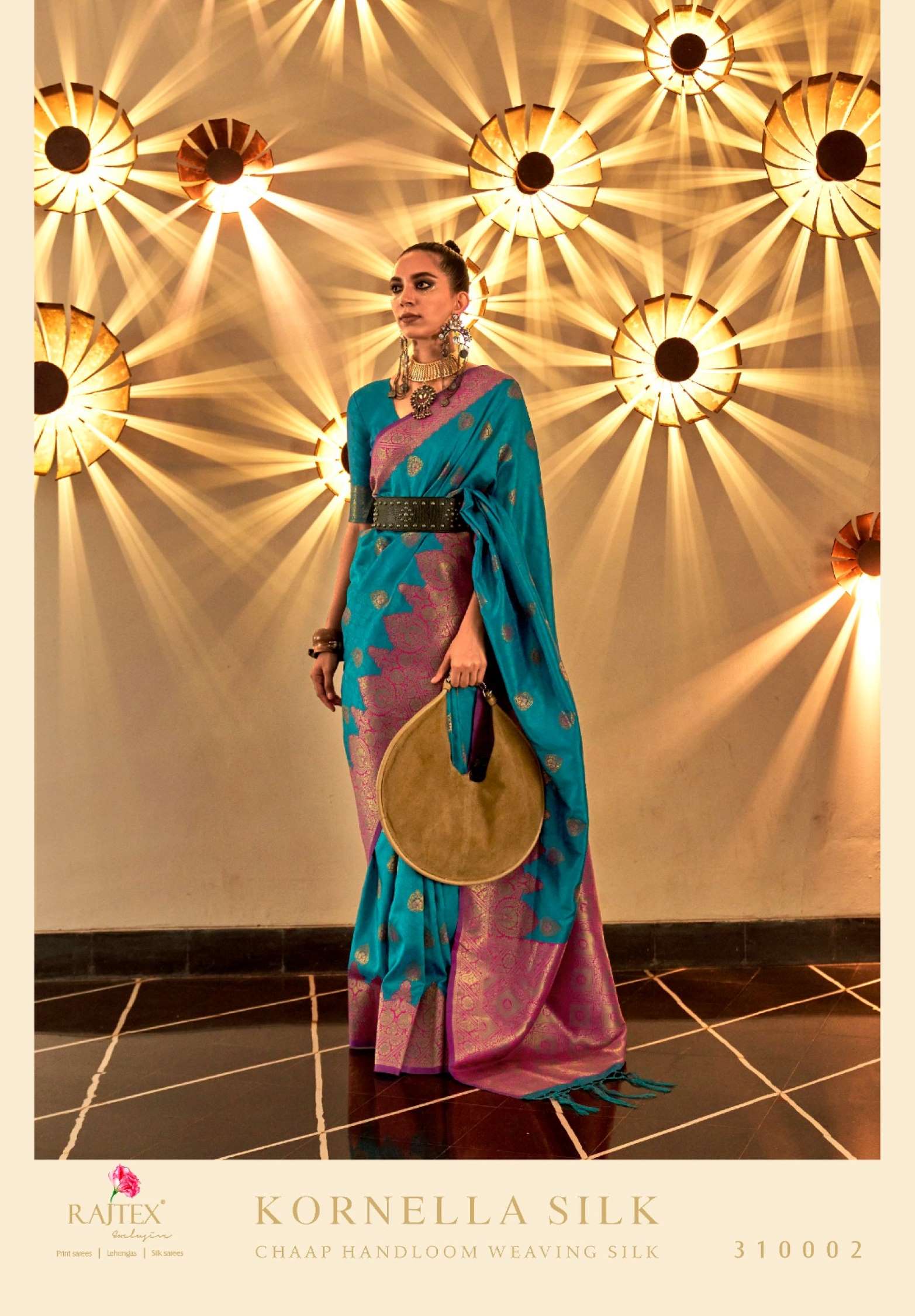 Rajtex Kornella Chaap Handloom Weaving Silk Saree