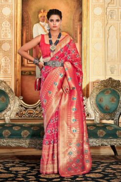 Sumshy Wedding Wear Weaving Organza Silk Saree