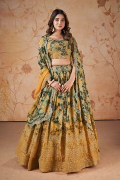 Sumshy Designer Digital Printed Georgette Lehenga Choli
