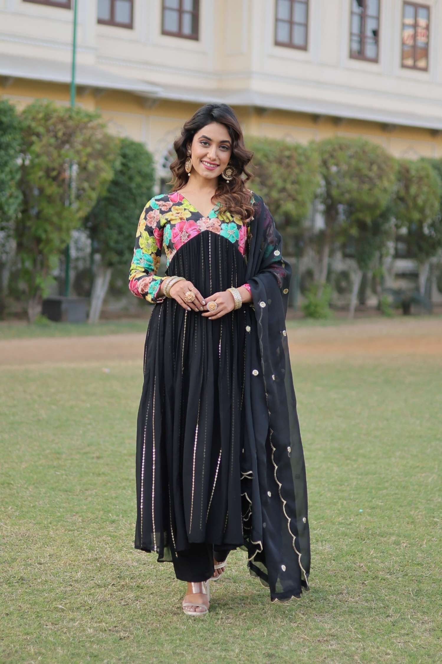 Sumshy Alia Cut Viscose Position Print Readymade Dress