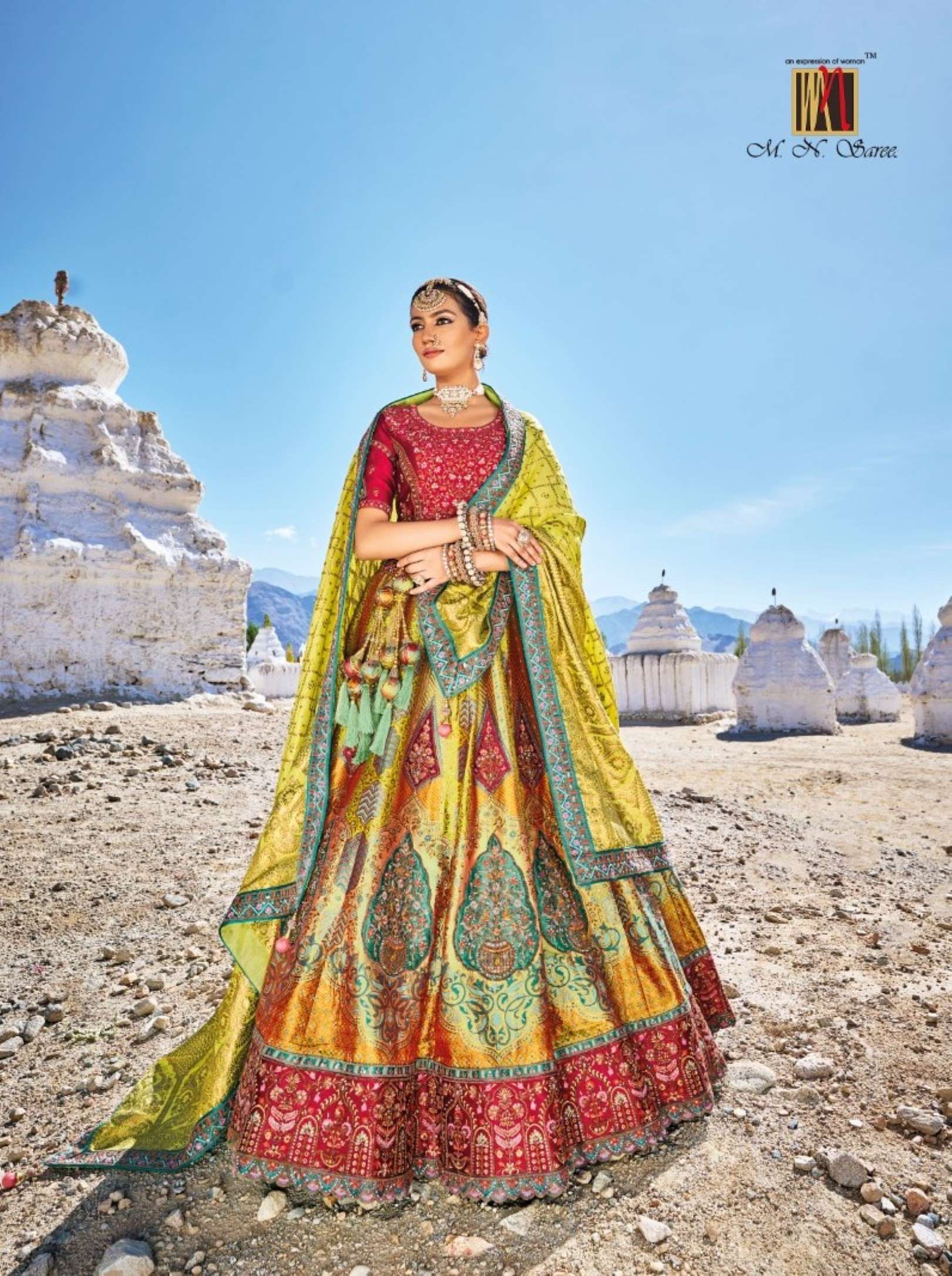 Sumshy Bridal Wear Banarasi Silk Lehenga Choli