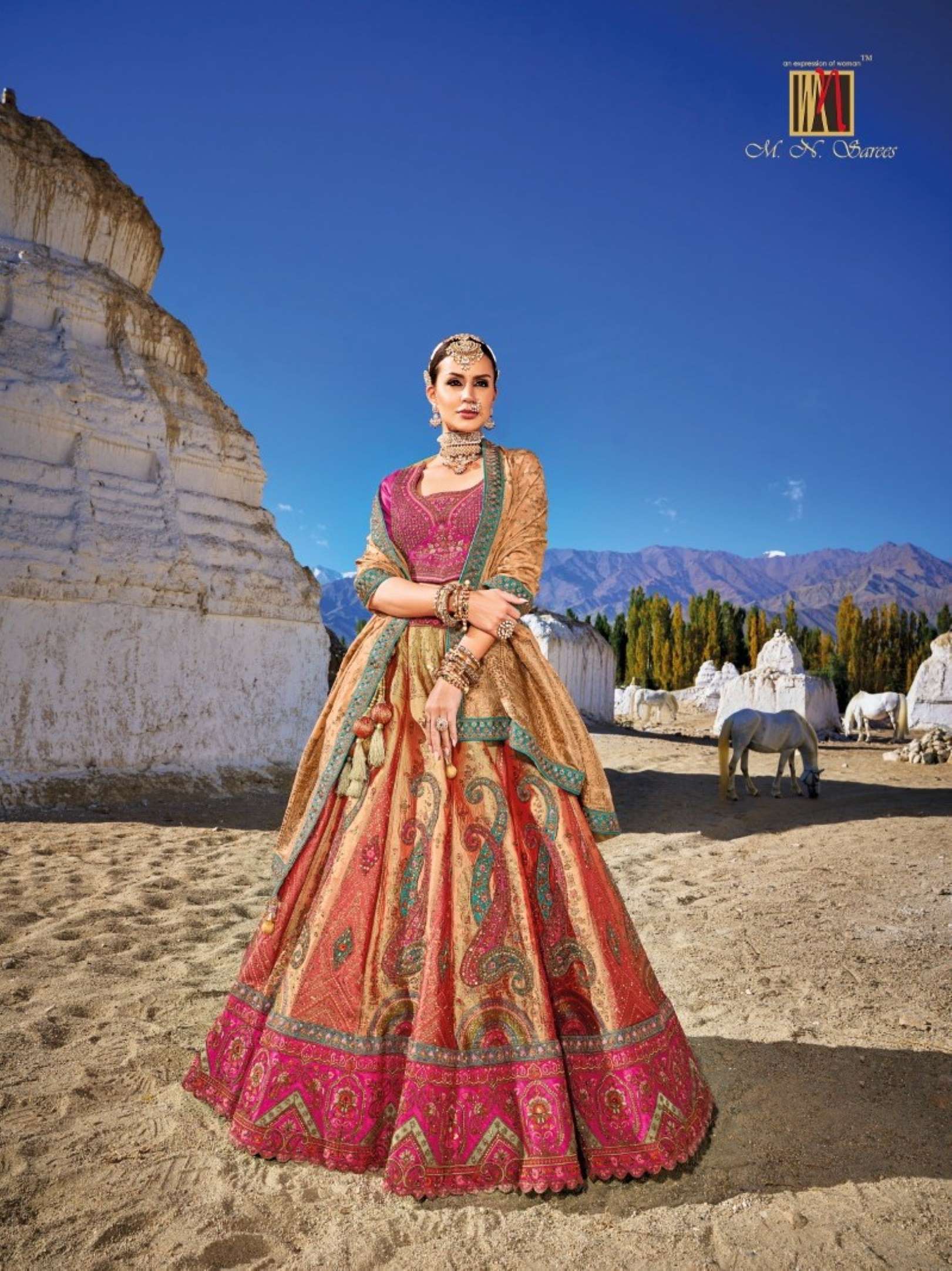 Sumshy Bridal Wear Banarasi Silk Lehenga Choli
