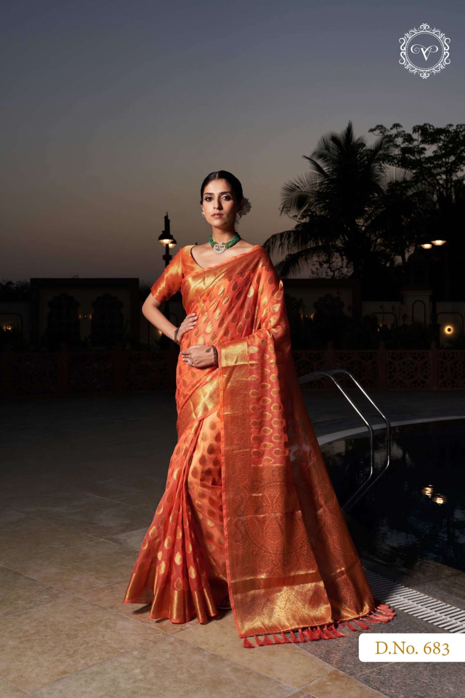 Sumshy Vivakshi Designer Organza Zari Weaving Saree