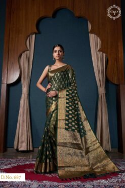 Sumshy Vivakshi Designer Organza Zari Weaving Saree