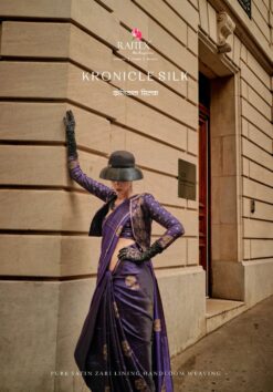 Rajtex Kronicle Satin Zari Weaving Handloom Silk Saree