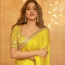 Sumshy Jhanvi Latest Designer Yellow Moss Chiffon Saree