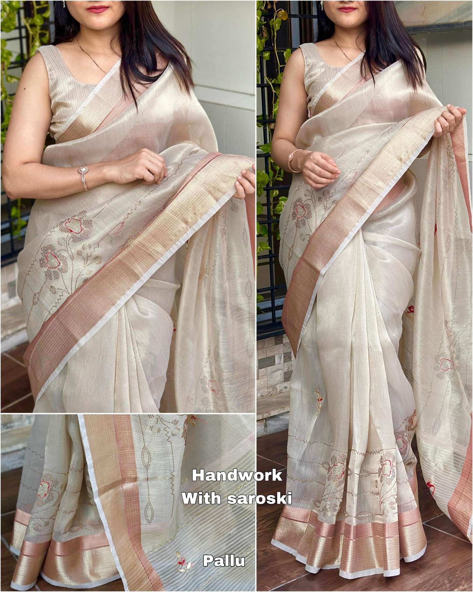 Sumshy Party Wear Pure Organza Ladies Saree