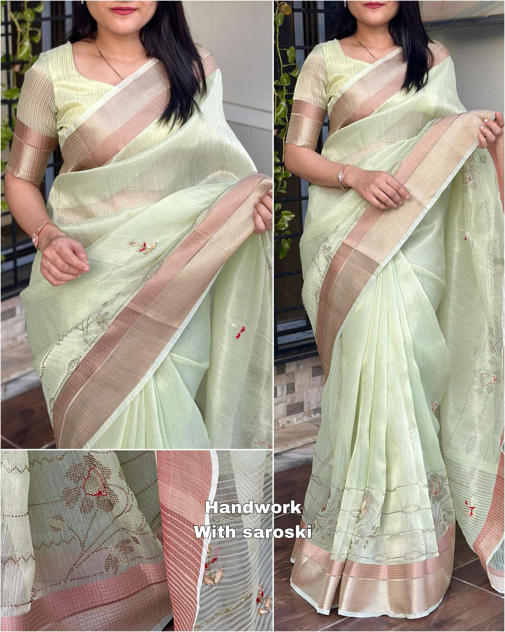 Sumshy Party Wear Pure Organza Ladies Saree