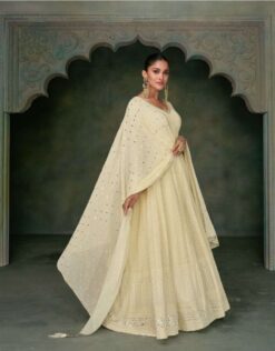 Sayuri Nayaab Embroidery Real Georgette Gown With Dupatta