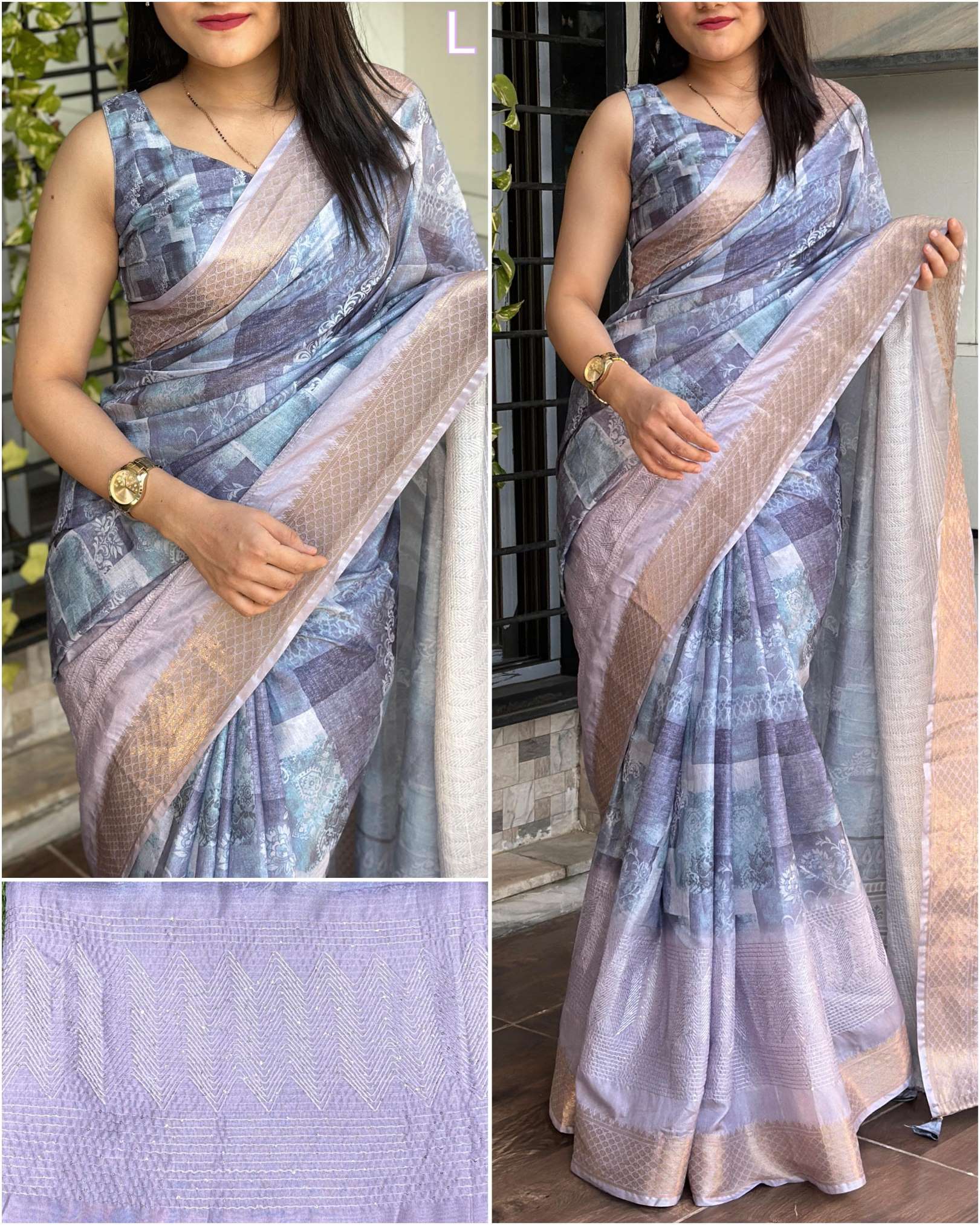 Sumshy Neerja Digital Printed Muslin Cotton Sarees