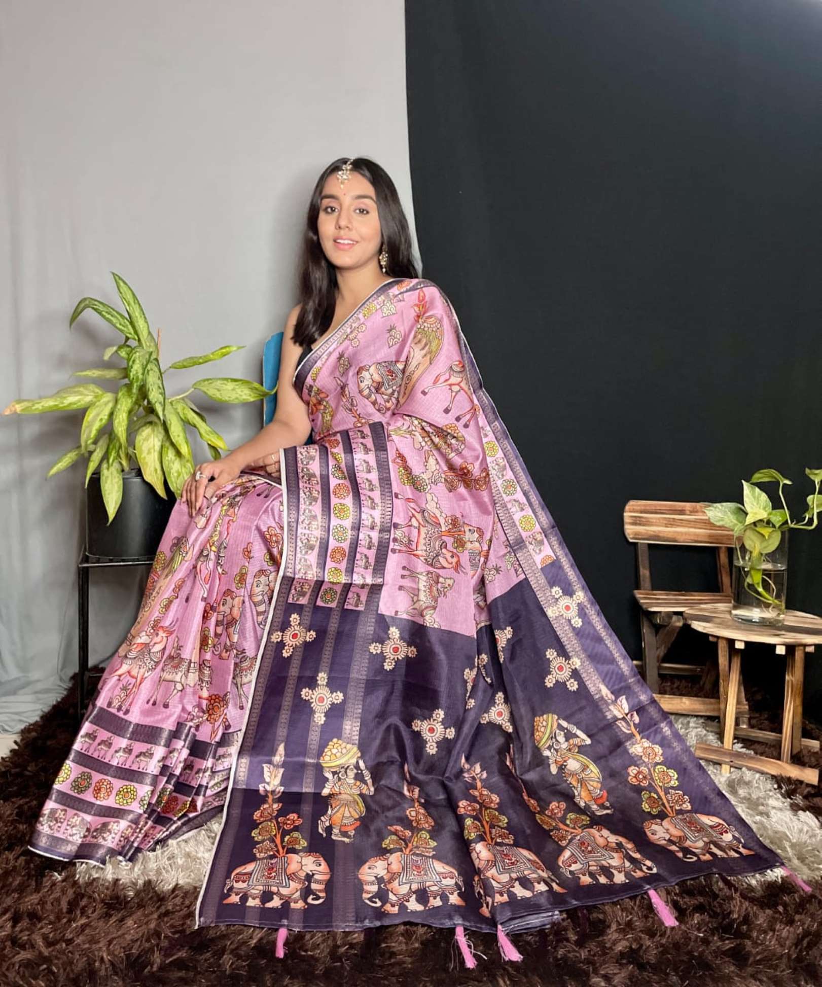 Sumshy Digital Printed Pure Kota Silk Sarees