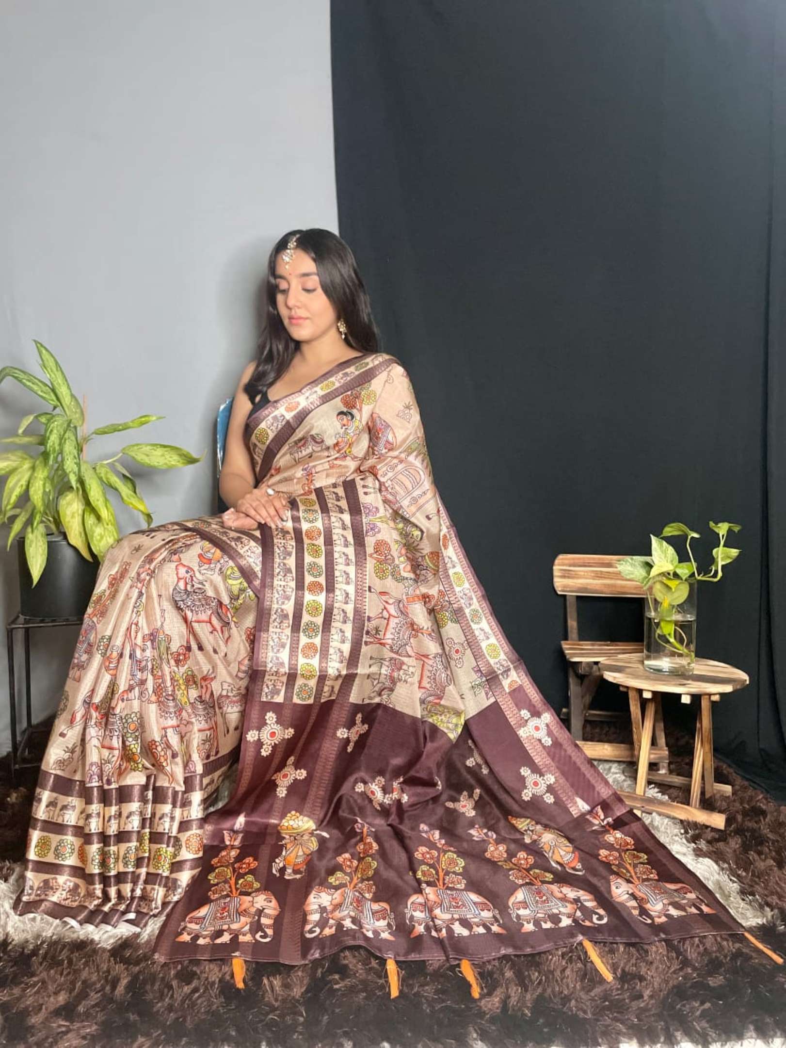 Sumshy Digital Printed Pure Kota Silk Sarees